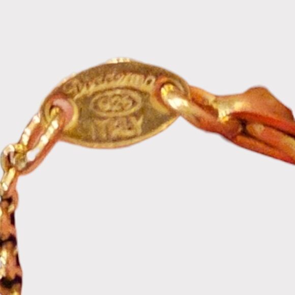 Mia Fiore Italy Dyadema 925 Sterling Silver Blue Crystal 4 Leaf Clover Necklace - Picture 6 of 8